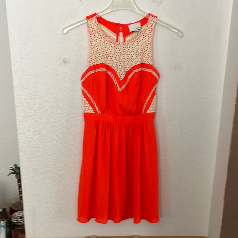 🧡🍊GREYLIN ANTHROPOLOGY DRESS SZ S 26Wx30L  BUILT IN SLIP NWOT EXCELLENT COND